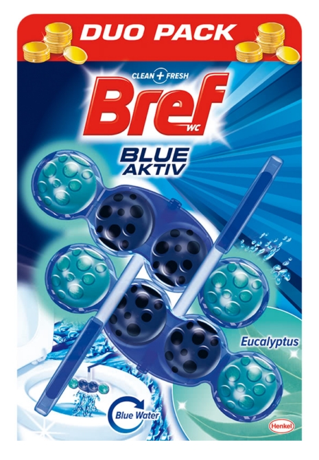 Bref Blue Aktív wc tisztító 2x50g Chlorine Eucalyptus